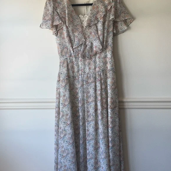 Scott McClintock floral Flutter Sleeve Maxi Dress - Picture 1 of 7